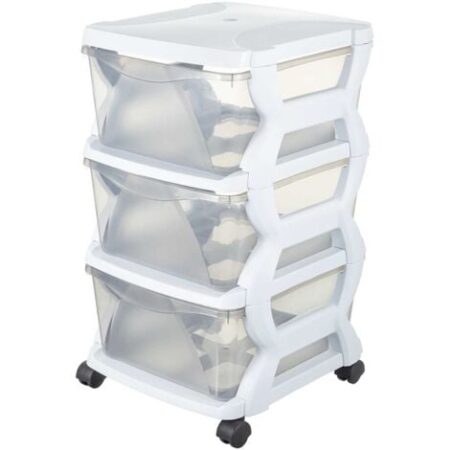 Bama Insieme Cassetti con Ruote, Bianco, 36 x 40 x 62 cm 99002