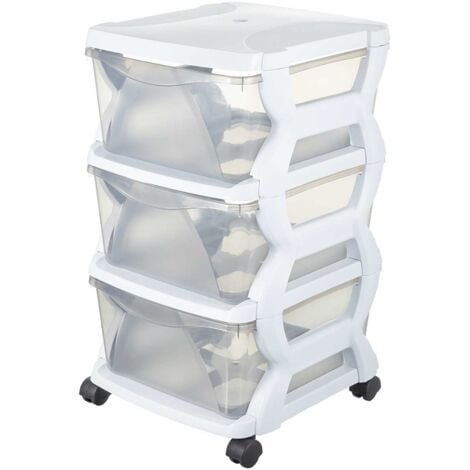 Bama Insieme Cassetti con Ruote, Bianco, 36 x 40 x 62 cm 99002