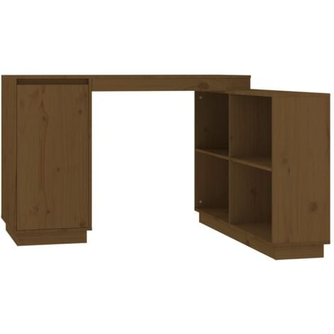 vidaXL Scrivania ambra 110x50x75 cm in Legno Massello di Pino