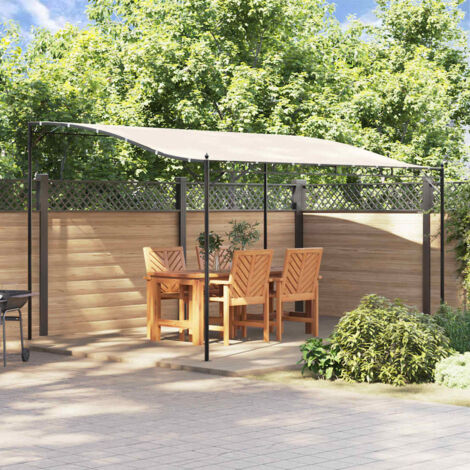 vidaXL Tettoia Crema 4x3 m 180 g/m² Tessuto e Acciaio