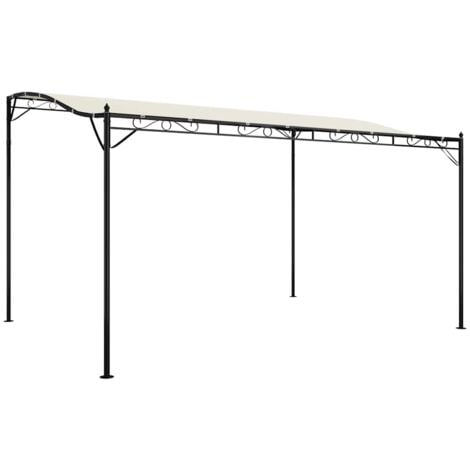 vidaXL Tettoia Crema 4x3 m 180 g/m² Tessuto e Acciaio