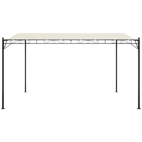 vidaXL Tettoia Crema 4x3 m 180 g/m² Tessuto e Acciaio
