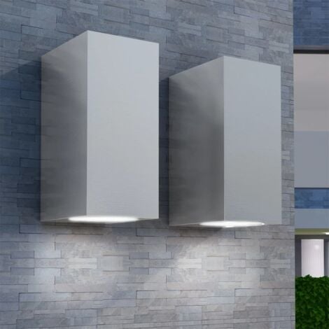 vidaXL Set Lampade da parete per esterno 2 pz