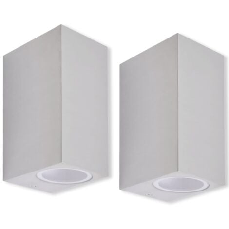 vidaXL Set Lampade da parete per esterno 2 pz
