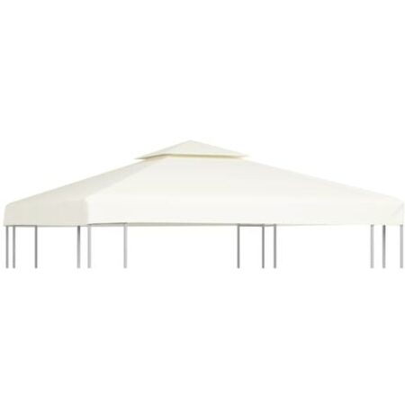 vidaXL Telo di Ricambio per Gazebo 310g/m² Bianco Crema 3x3m