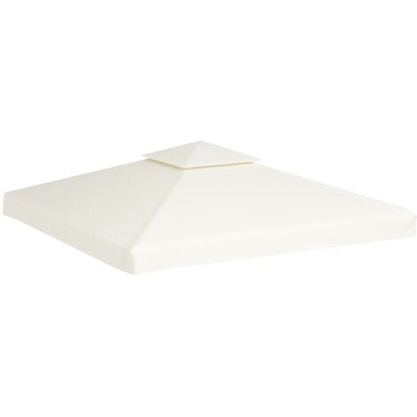 vidaXL Telo di Ricambio per Gazebo 310g/m² Bianco Crema 3x3m