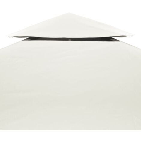 vidaXL Telo di Ricambio per Gazebo 310g/m² Bianco Crema 3x3m