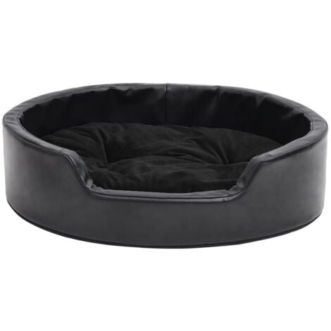 vidaXL Lettino per Cani Nero 69x59x19 cm in Peluche e Similpelle