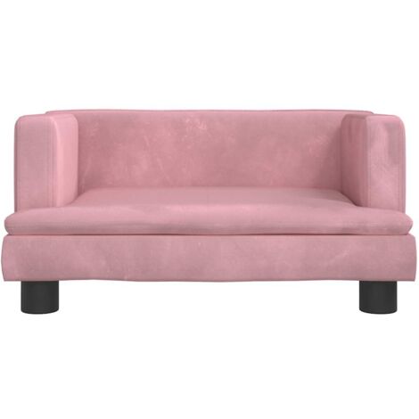 vidaXL Lettino per Cani Rosa 60x40x30 cm in Velluto