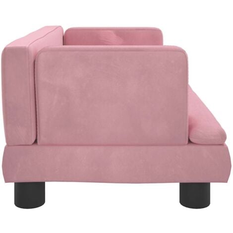 vidaXL Lettino per Cani Rosa 60x40x30 cm in Velluto