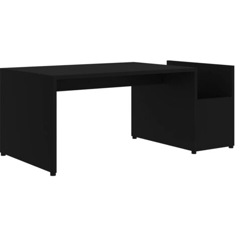 vidaXL Tavolino da Salotto Nero 90x45x35 cm in Legno Multistrato