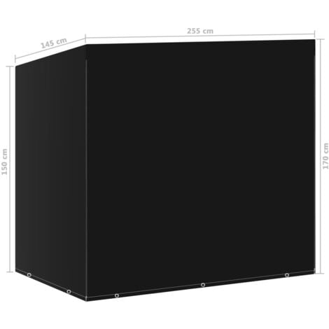 vidaXL Telo di Copertura per Dondolo 10 Occhielli 2 Zip 255x145x170 cm