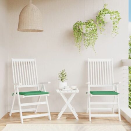 vidaXL Cuscini per Sedia 2 pz Verdi 50x50x3 cm in Tessuto Oxford