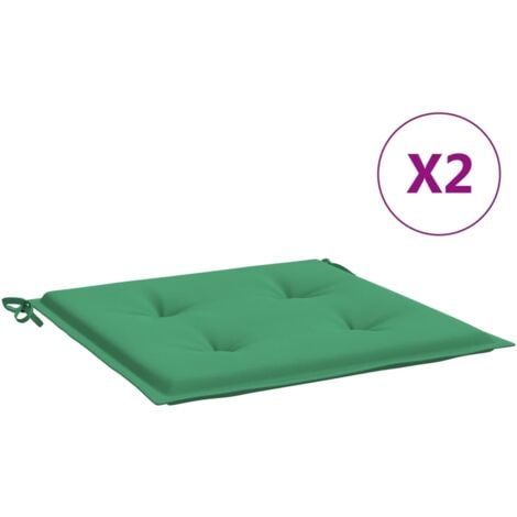 vidaXL Cuscini per Sedia 2 pz Verdi 50x50x3 cm in Tessuto Oxford