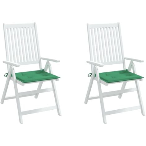vidaXL Cuscini per Sedia 2 pz Verdi 50x50x3 cm in Tessuto Oxford