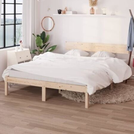vidaXL Giroletto in Legno Massello di Pino 140x190 cm