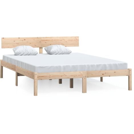 vidaXL Giroletto in Legno Massello di Pino 140x190 cm