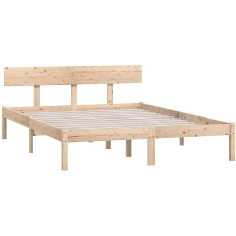 vidaXL Giroletto in Legno Massello di Pino 140x190 cm