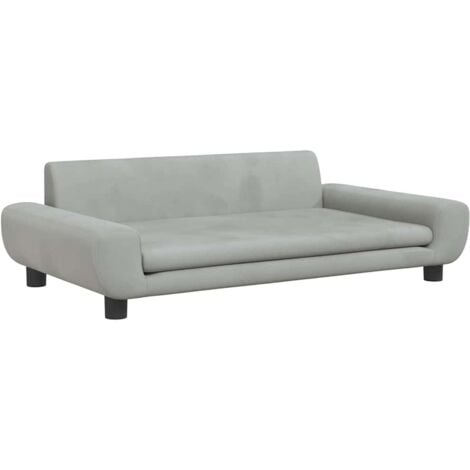 vidaXL Lettino per Cani Grigio Chiaro 100x54x33 cm in Velluto