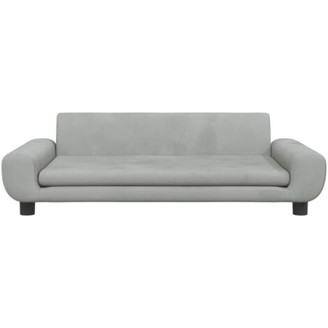 vidaXL Lettino per Cani Grigio Chiaro 100x54x33 cm in Velluto
