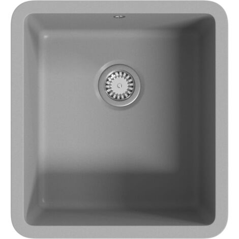 vidaXL Lavello da Cucina in Granito Vasca Singola Grigio