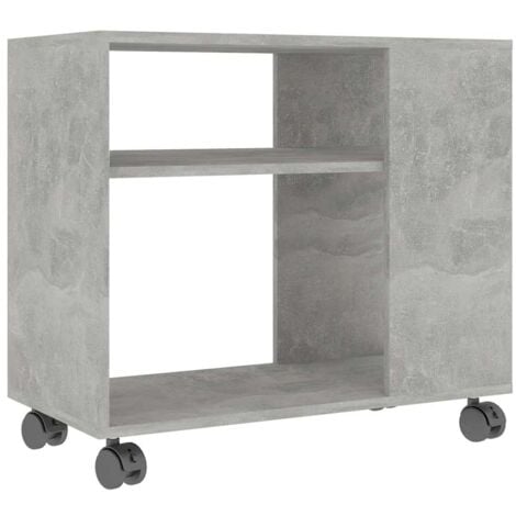 vidaXL Tavolino Grigio Cemento 70x35x55 cm in Legno Multistrato
