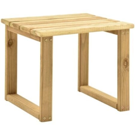 vidaXL Tavolo per Lettino Prendisole 30x30x26 cm in Pino Impregnato