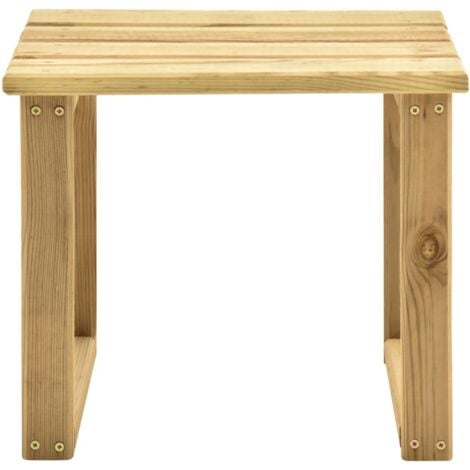 vidaXL Tavolo per Lettino Prendisole 30x30x26 cm in Pino Impregnato