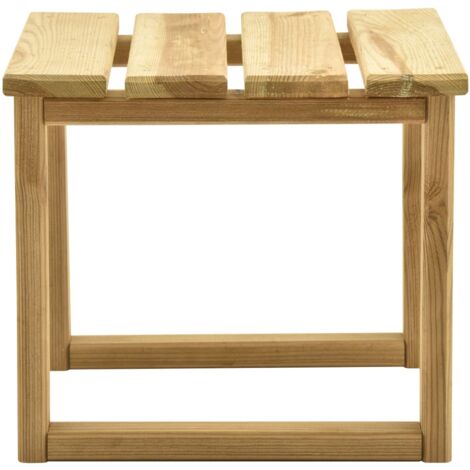 vidaXL Tavolo per Lettino Prendisole 30x30x26 cm in Pino Impregnato