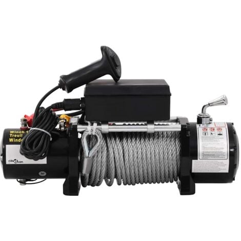 vidaXL Argano Elettrico 12 V 5909 kg