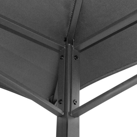 vidaXL Gazebo Barbecue Ripiani Laterali Antracite 240x150x243 Acciaio