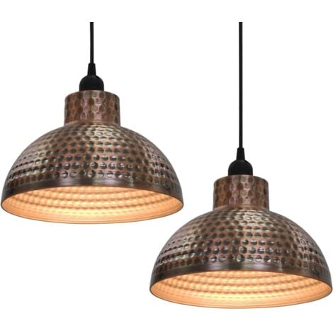 vidaXL Lampadari 2 p Semisferici Color Rame