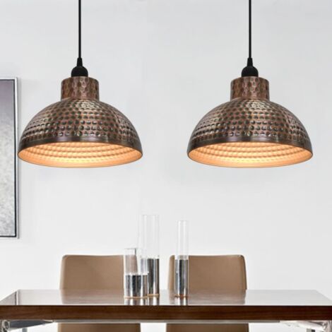 vidaXL Lampadari 2 p Semisferici Color Rame