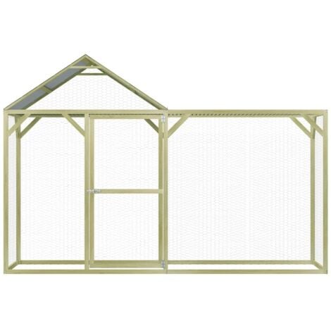 vidaXL Pollaio 3x1,5x2 m in Legno di Pino Impregnato