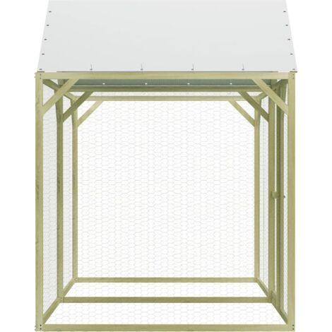 vidaXL Pollaio 3x1,5x2 m in Legno di Pino Impregnato