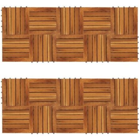 vidaXL Listelli Pavimentazione Design Verticale 30x30cm Acacia 20 pz