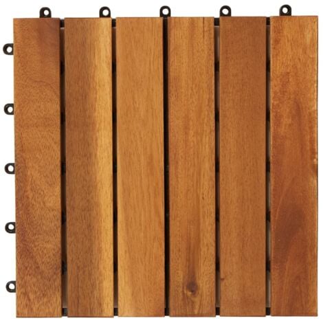 vidaXL Listelli Pavimentazione Design Verticale 30x30cm Acacia 20 pz