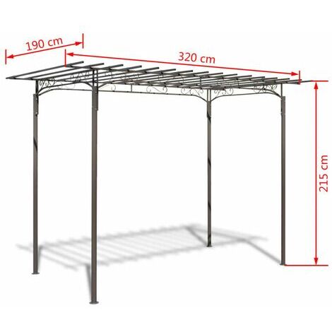 Arco pergola da giardino per rose in acciaio decorazione giardino