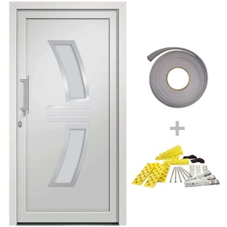 vidaXL Porta di Ingresso Bianca 98x208 cm