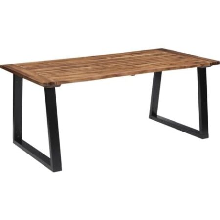 vidaXL Tavolo da Pranzo in Legno Massello di Acacia 180x90 cm