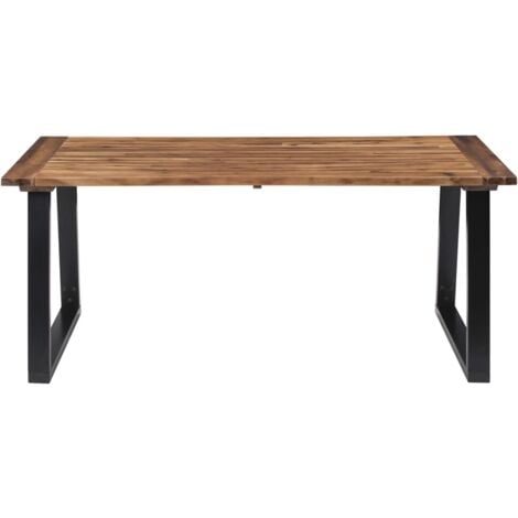 vidaXL Tavolo da Pranzo in Legno Massello di Acacia 180x90 cm