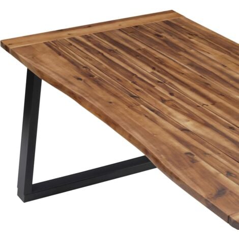 vidaXL Tavolo da Pranzo in Legno Massello di Acacia 180x90 cm