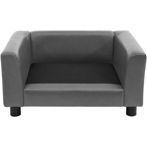 vidaXL Divano per Cani Grigio 60x43x30 cm in Peluche e Similpelle