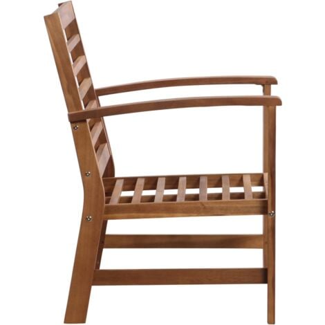 vidaXL Set Divani da Giardino 4 pz in Legno Massello di Acacia