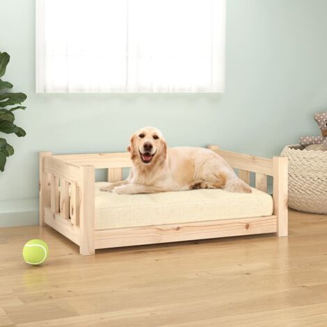 vidaXL Cuccia per Cani 75,5x55,5x28 cm in Legno Massello di Pino