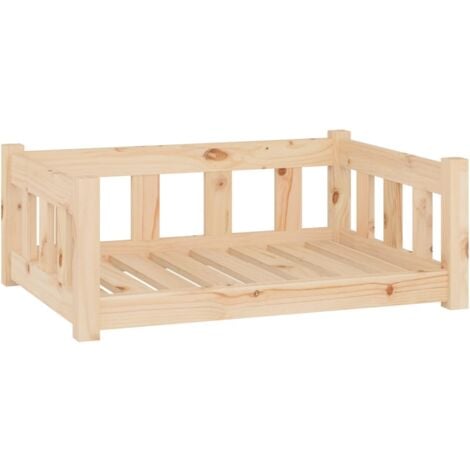 vidaXL Cuccia per Cani 75,5x55,5x28 cm in Legno Massello di Pino
