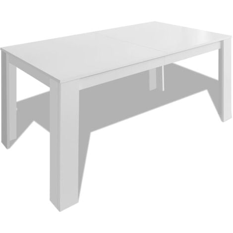 vidaXL Tavolo da Pranzo 140x80x75 cm Bianco
