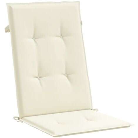 vidaXL Cuscini per Sedie 4 pz Crema 120x50x3 cm in Tessuto