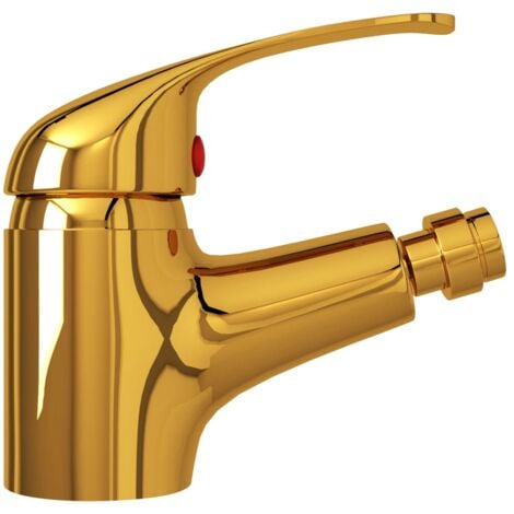 vidaXL Rubinetto Miscelatore per Bidè Oro 13x12 cm