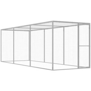 vidaXL Gabbia per Gatti 4,5×1,5×1,5 m in Acciaio Zincato